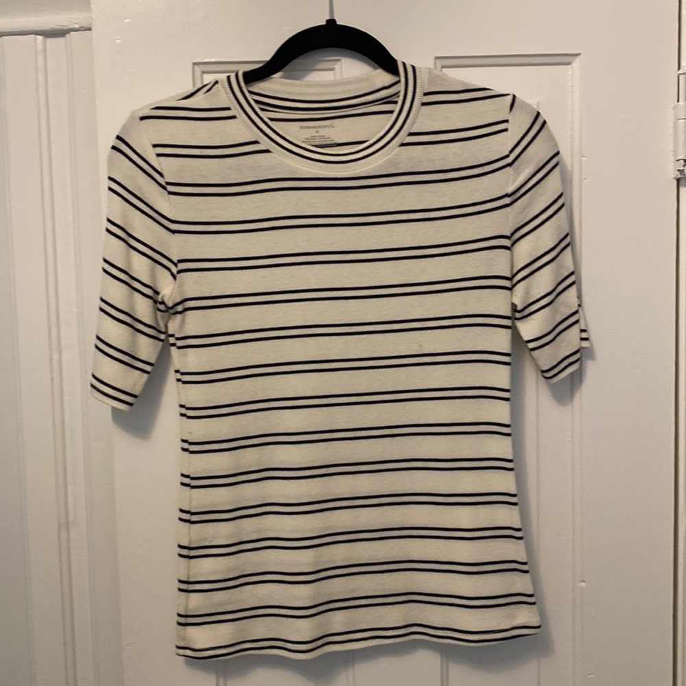 Summersalt Ribbed Elbow Sleeve T-Shirt